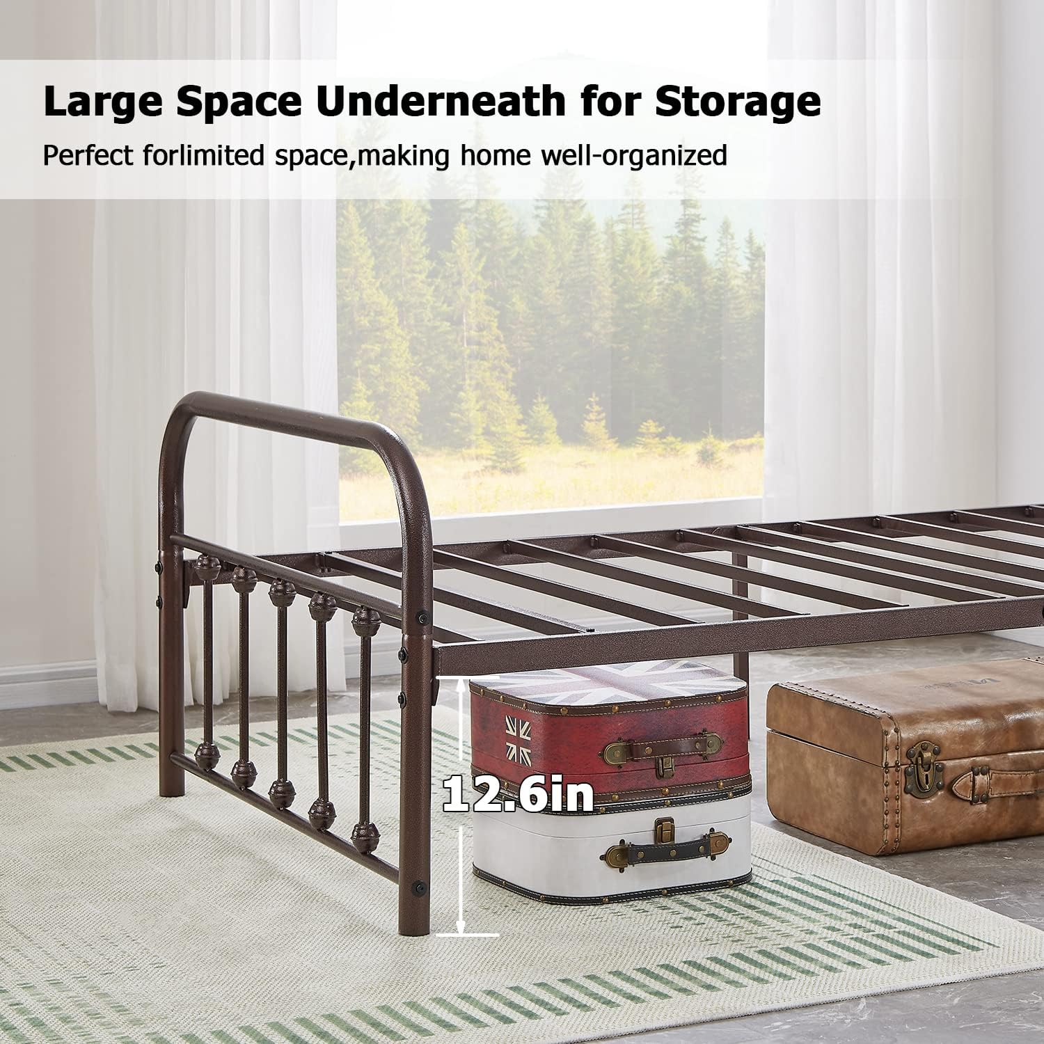 VECELO Metal Platform Bed Frame Mattress Foundation Modern&Simple Style