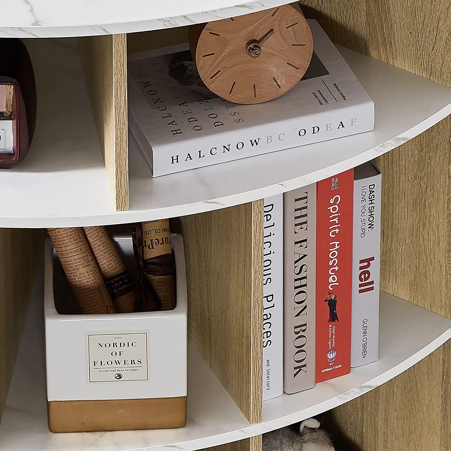 VECELO 3-Tier Corner Cabinet with 8 Cubbies, Wooden Cube Storage Organizer - VECELO