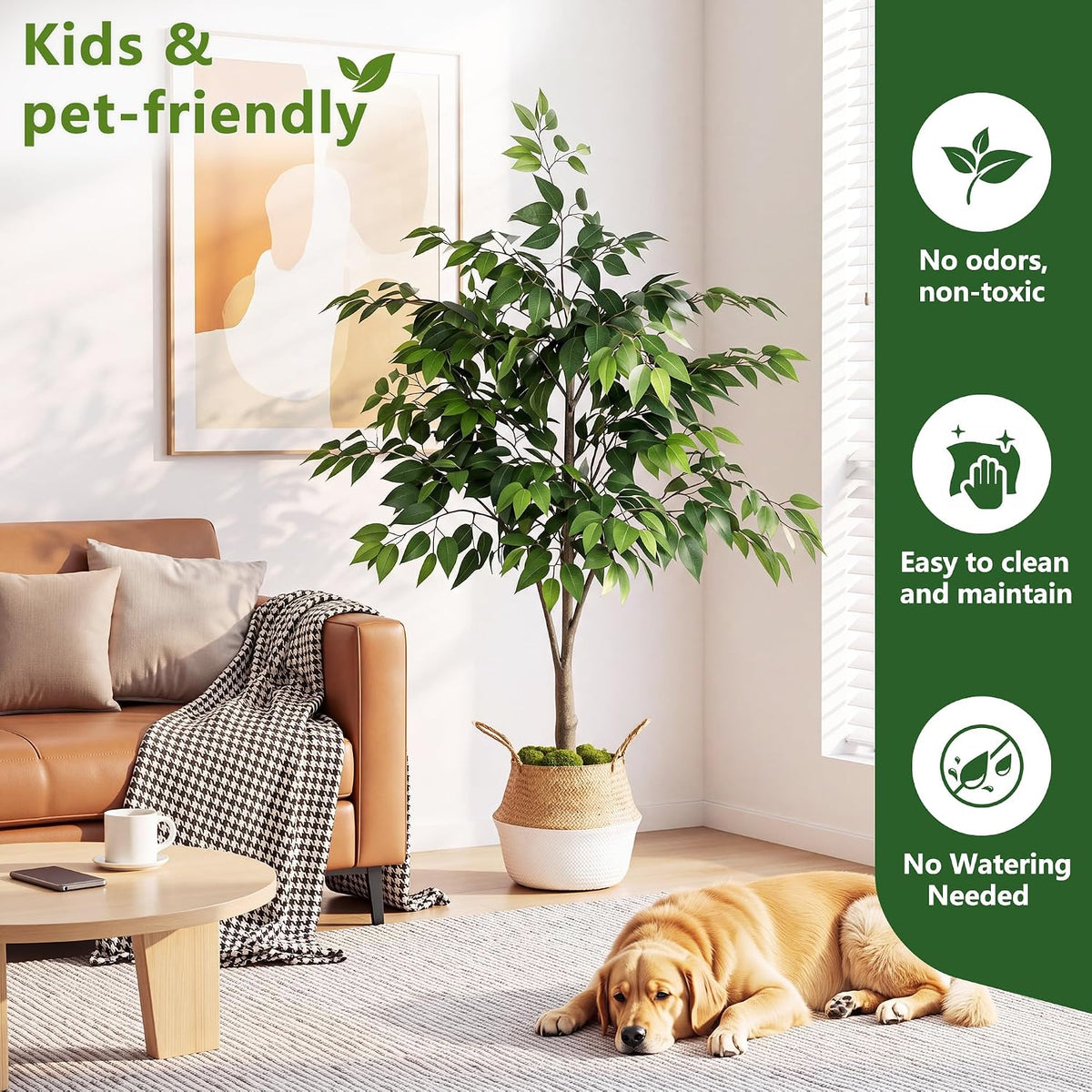 VECELO 5FT Artificial Ficus Tree