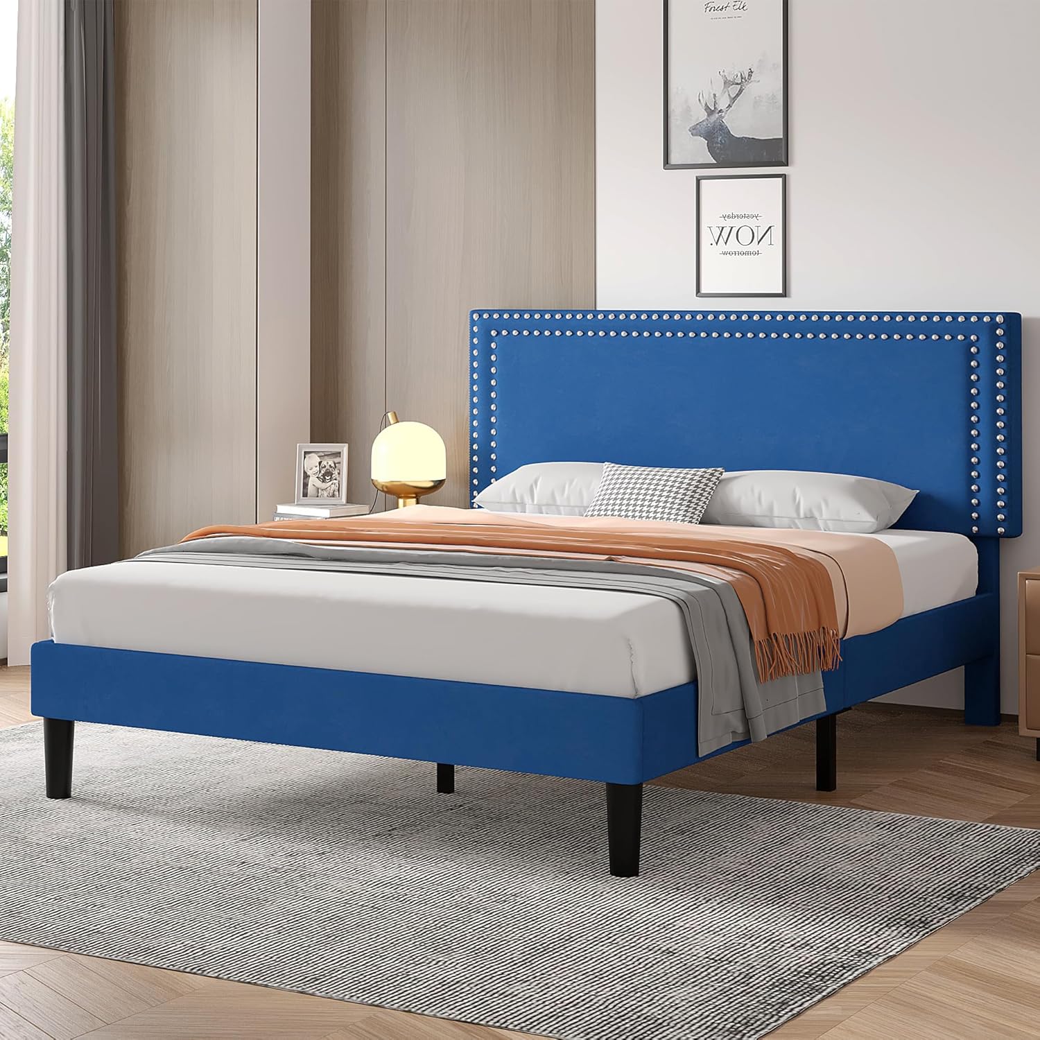 VECELO Modern Platform Bed Frame/Mattress Foundation