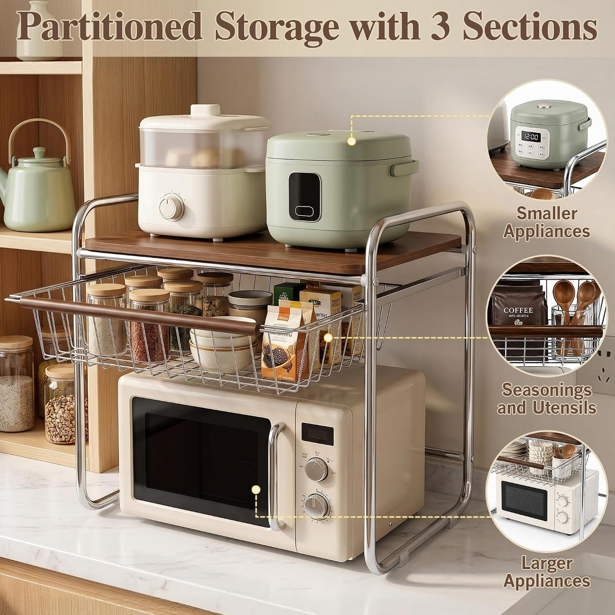 VECELO Kitchen Countertop Organizer