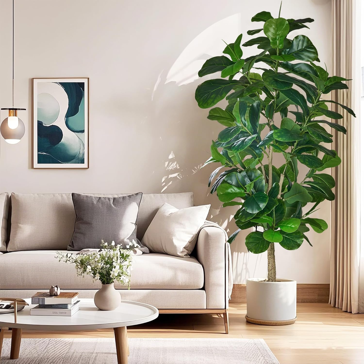VECELO 6ft Artificial Fiddle Leaf Fig Tree