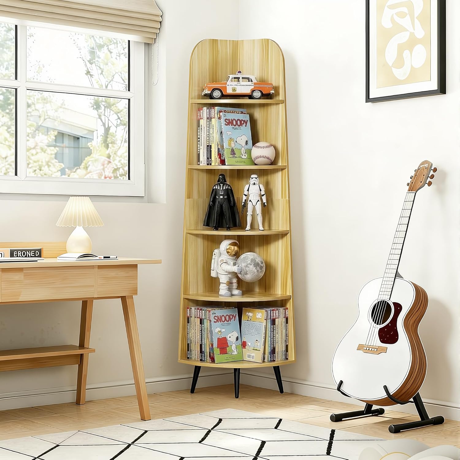 VECELO Large Corner Shelf - 66.93" Tall 5-Tier Organizer