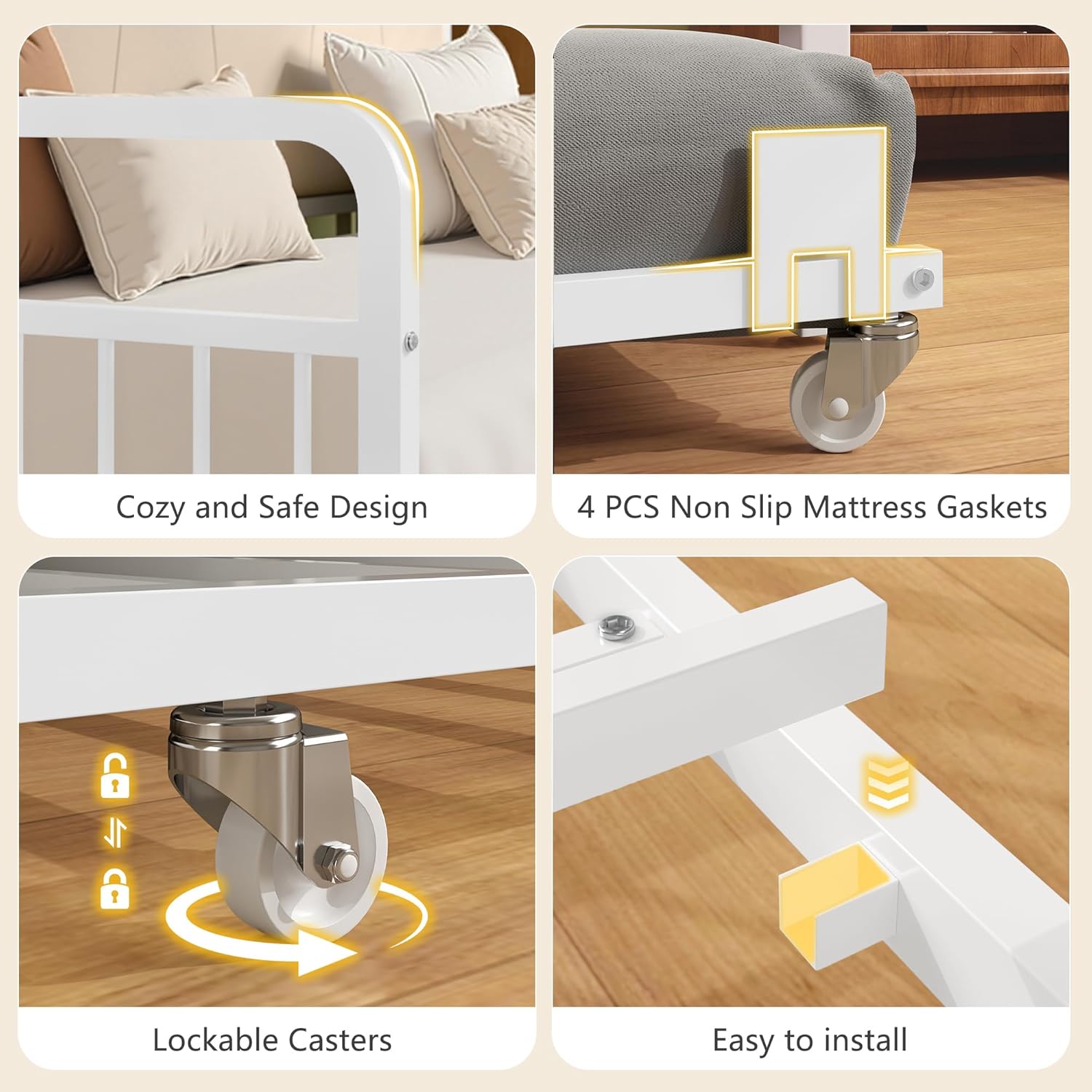 VECELO Twin Daybed with Trundle