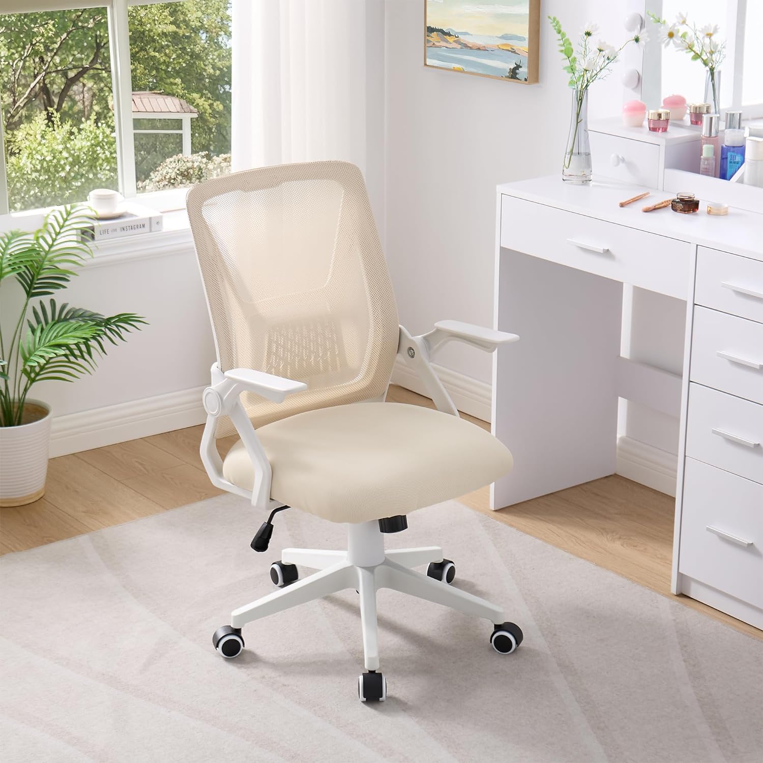 VECELO Mid-Back Swivel Ergonomic Office Chair
