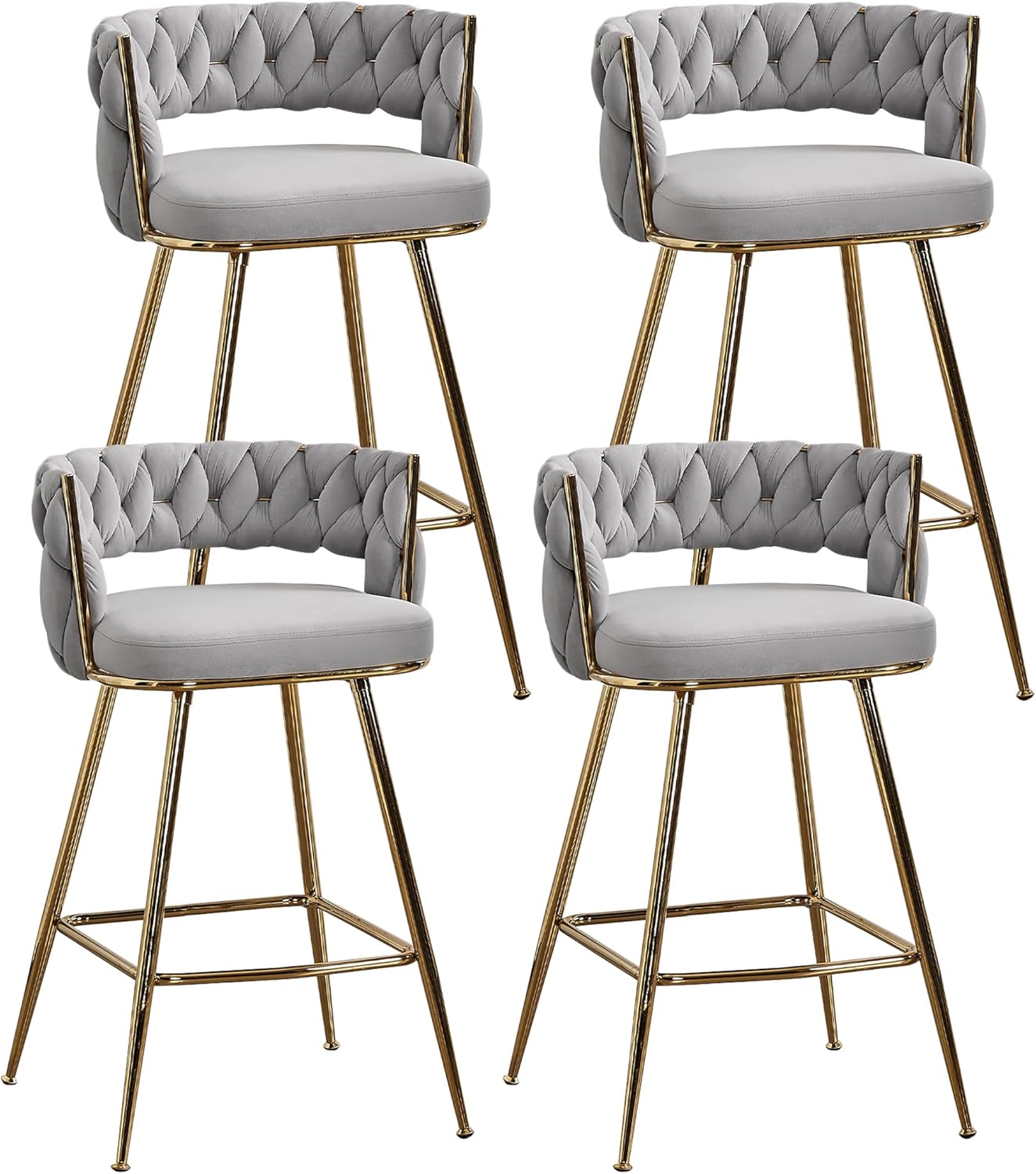 VECELO Bar Stools, Counter Height Bar Stools