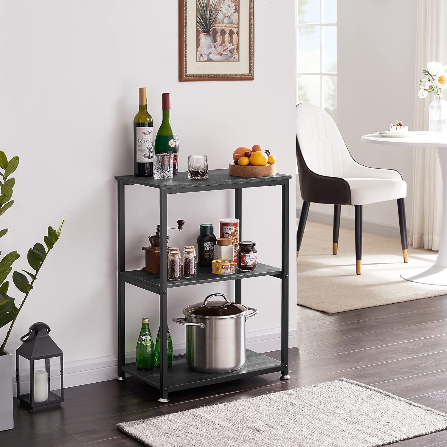 VECELO End Side Table 3-Layer Narrow Night Stand/Entryway/Hallway Console Table for Living Room/Bedroom