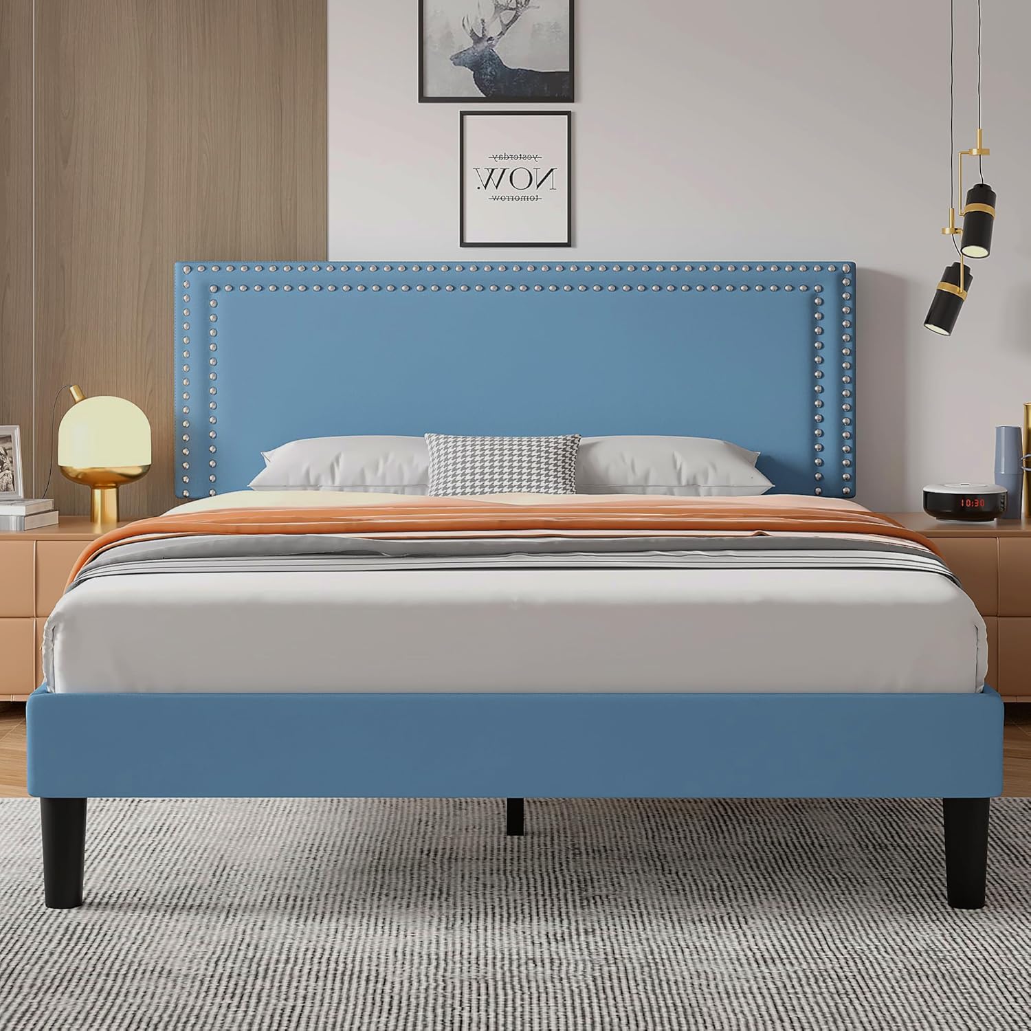 VECELO Modern Platform Bed Frame/Mattress Foundation