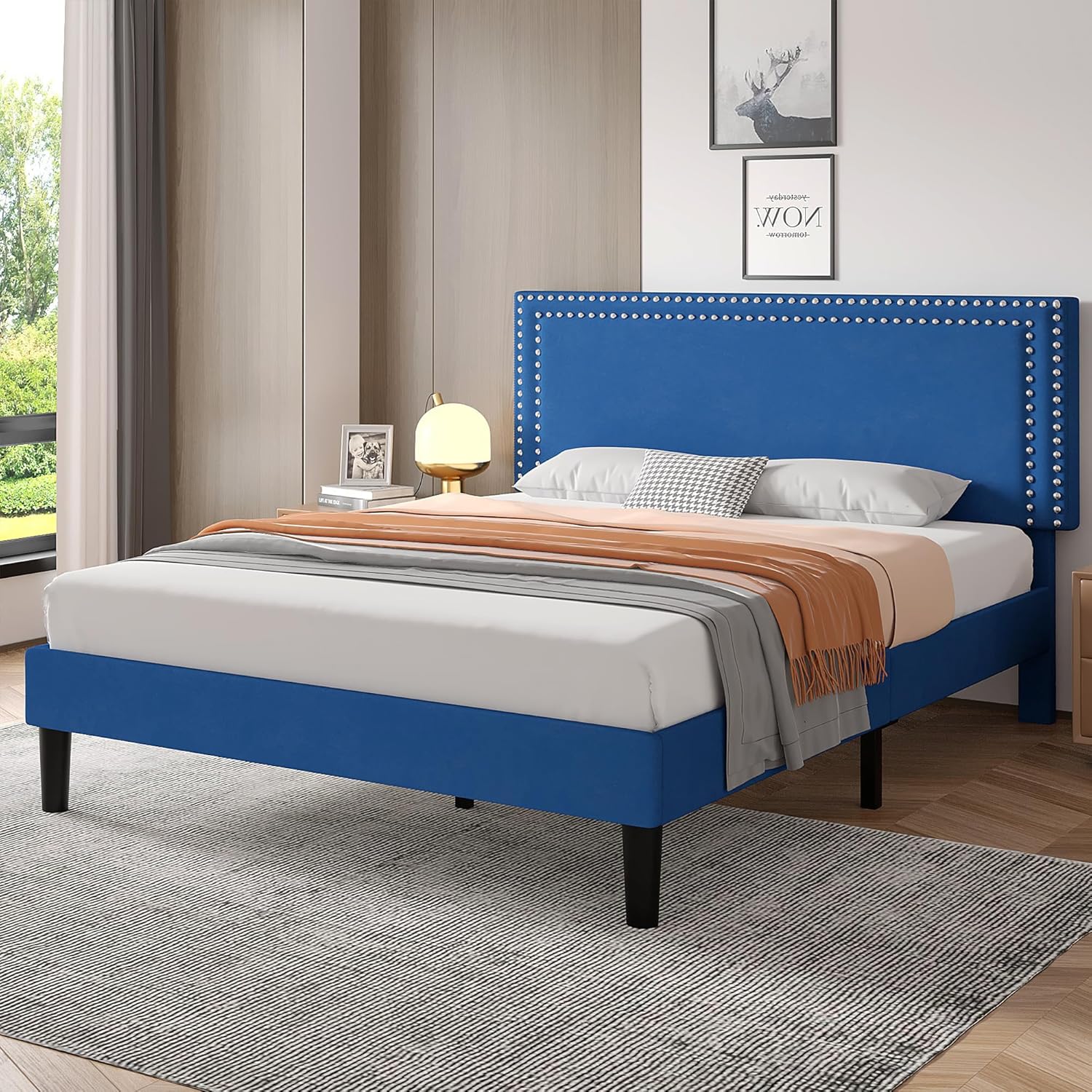 VECELO Modern Platform Bed Frame/Mattress Foundation