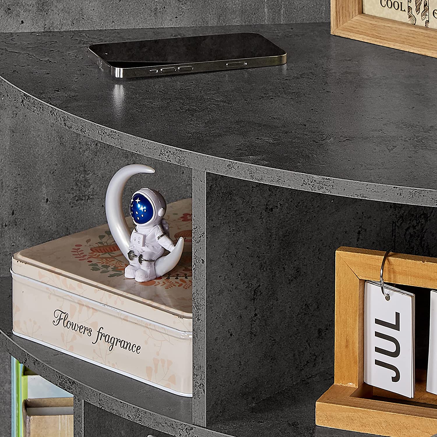 VECELO 3-Tier Corner Cabinet with 8 Cubbies, Wooden Cube Storage Organizer - VECELO