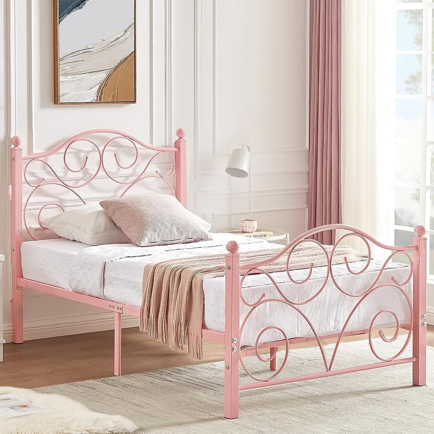 VECELO Classic Metal Bed Frame Mattress Foundation - VECELO