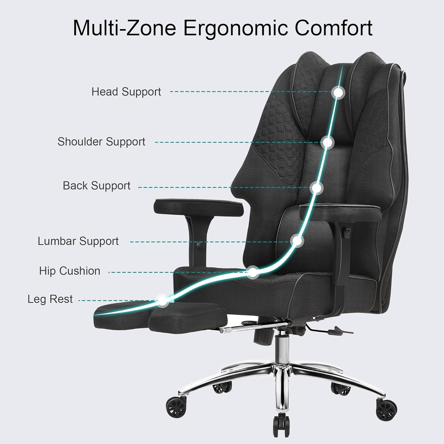 VECELO Big and Tall Office Chair 400lbs