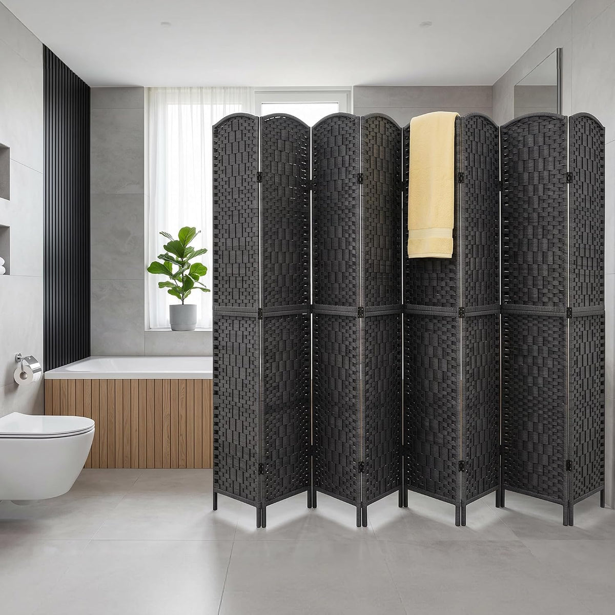 VECELO Room Divider Panel,8 Panel Partition Room Dividers