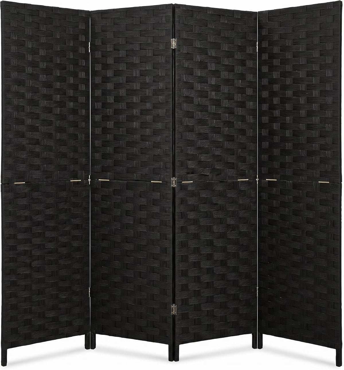 VECELO Room Divider, 4 Panel Folding Privacy Screens, Black