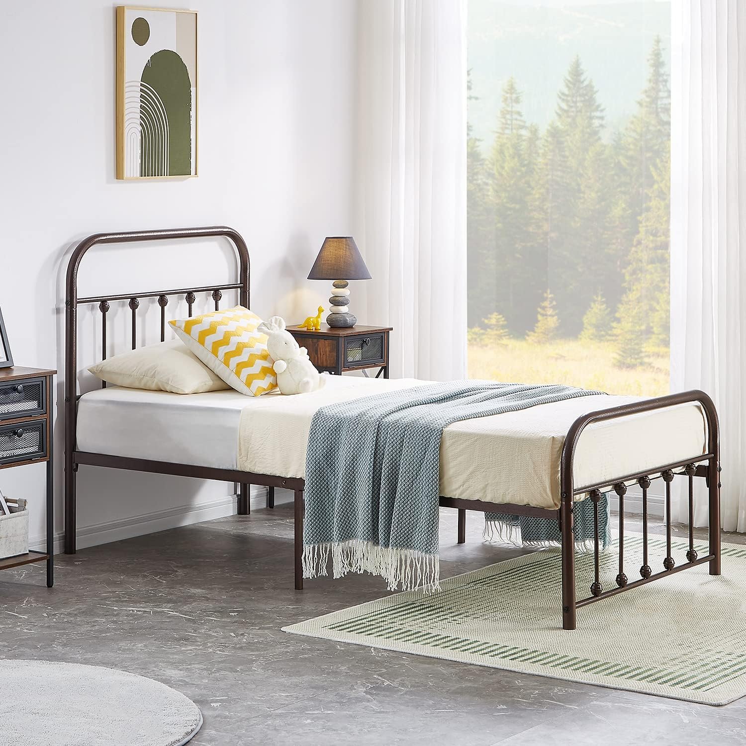 VECELO Metal Platform Bed Frame Mattress Foundation Modern&Simple Style