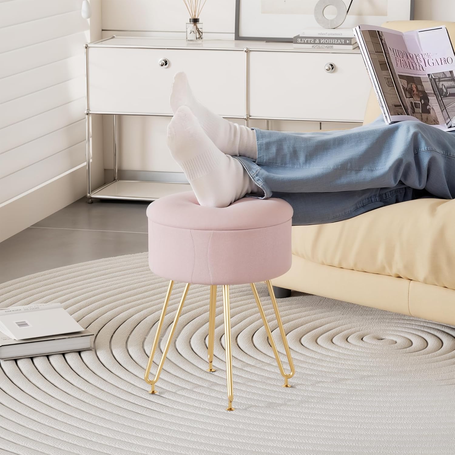 VECELO Vanity Stool with Storage