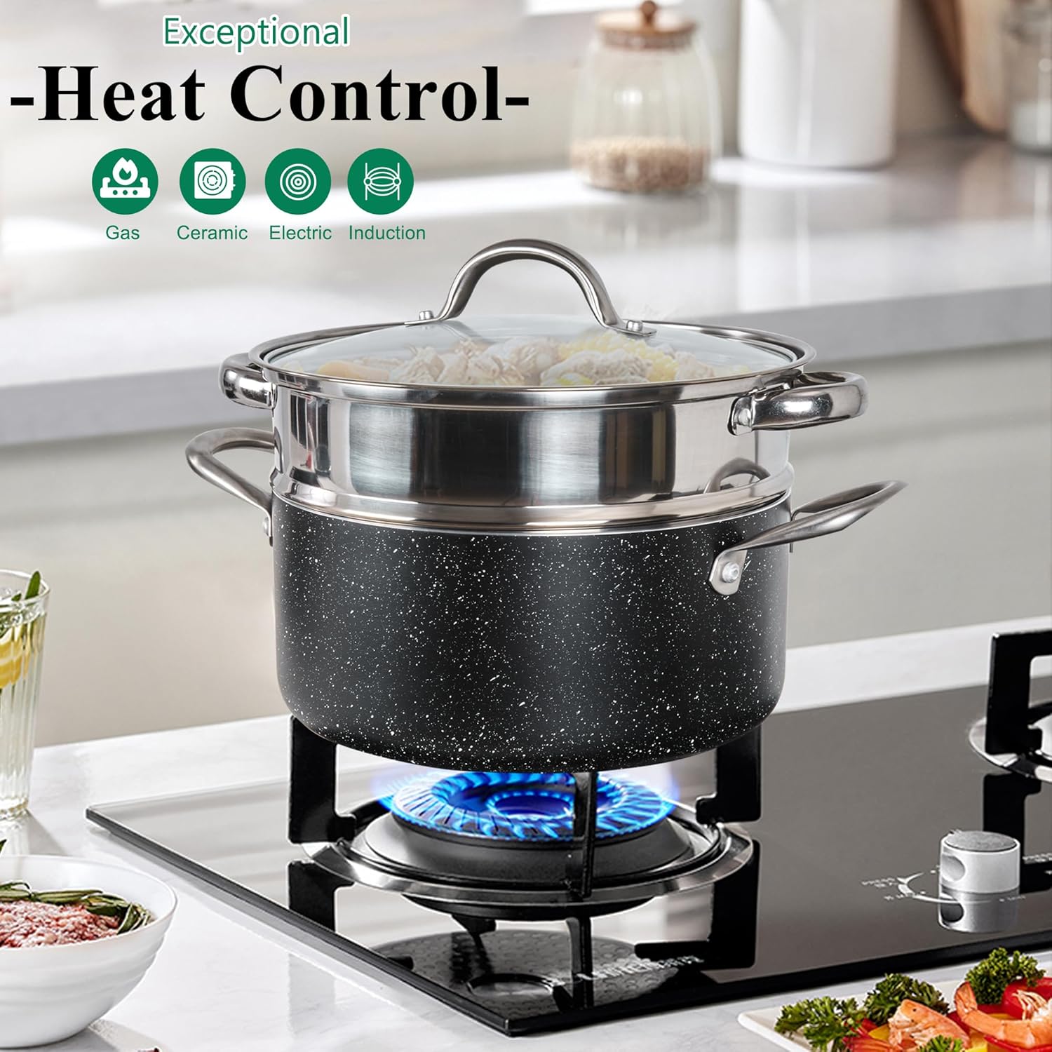 VECELO 20pcs Pots and Pans Set Non Stick - VECELO