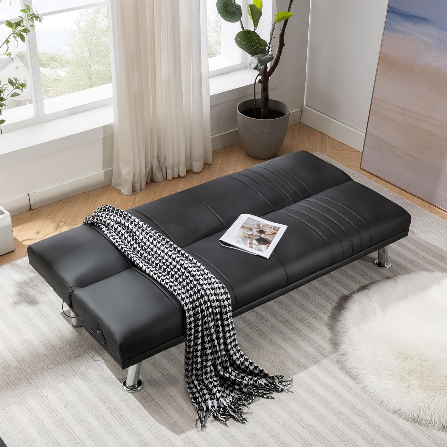 VECELO Modern Convertible Sofa Bed/Folding Sleeper Couch - VECELO