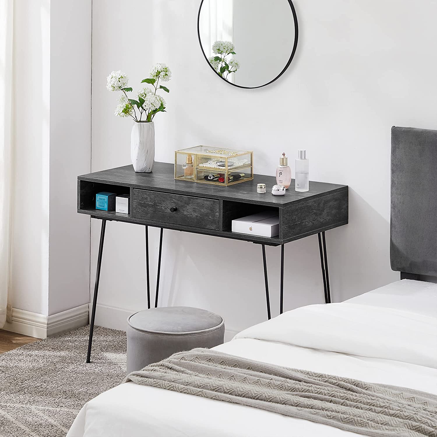 VECELO 39.3" Home Office Work Table with Drawers Computer Desk - VECELO