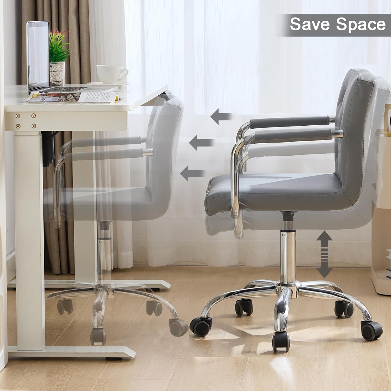 VECELO Mid-Back Home Office Desk Chair