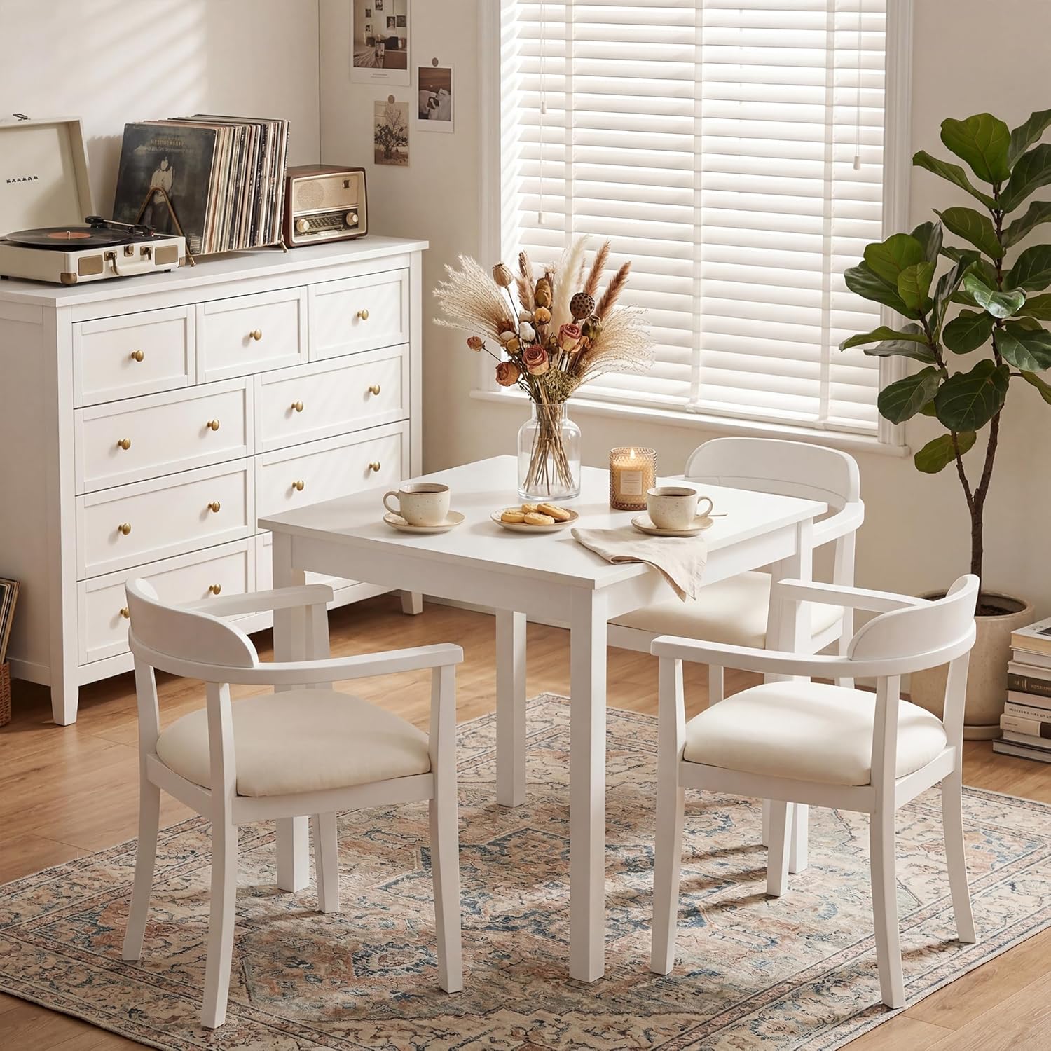 VECELO Square Dining Table for 2-4 People