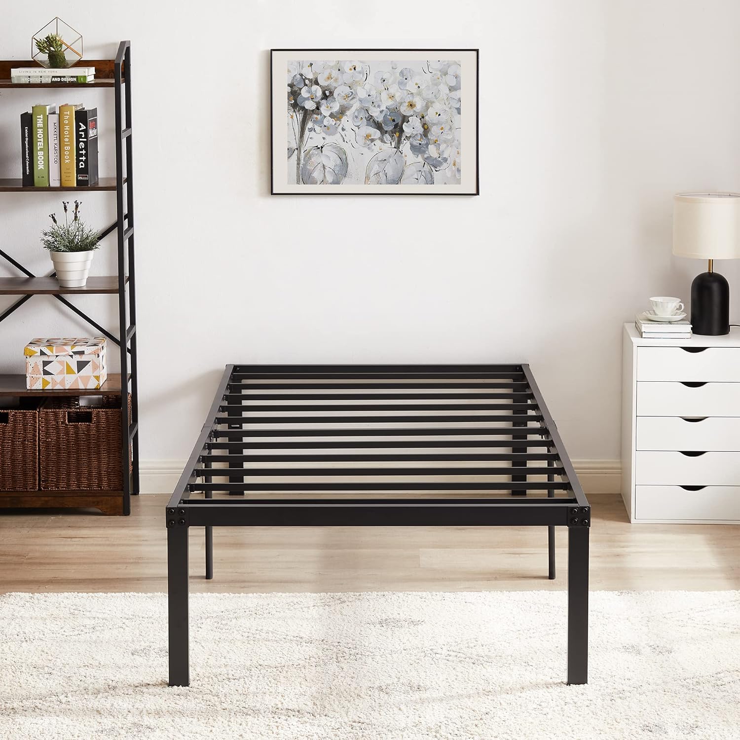 VECELO Metal Platform Bed Frame Heavy Duty Steel Slat, No Box Spring Needed