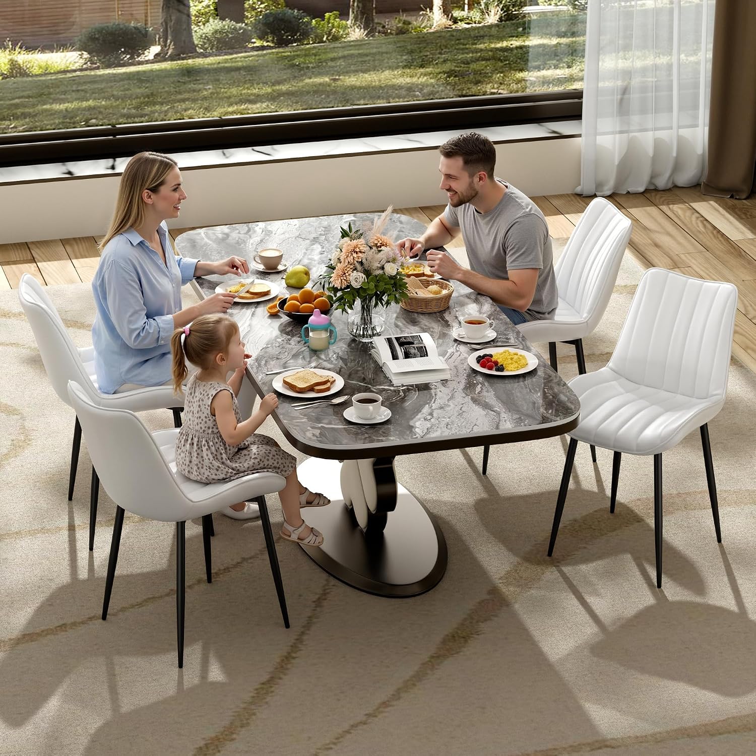 VECELO Dining Chairs Set of 2