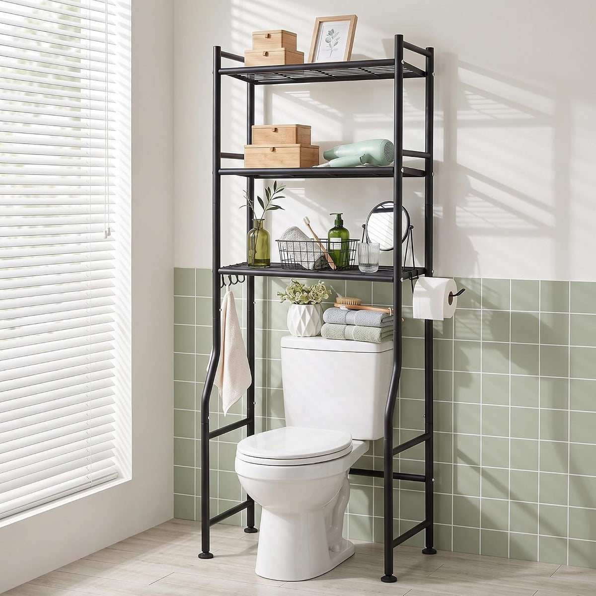 VECELO 3-Tier Over the Toilet Storage Rack