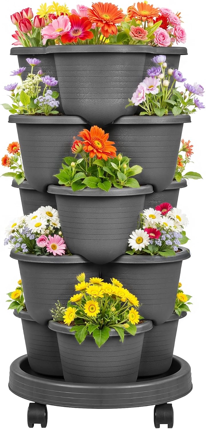 VECELO 5 Tier Vertical Garden Planter