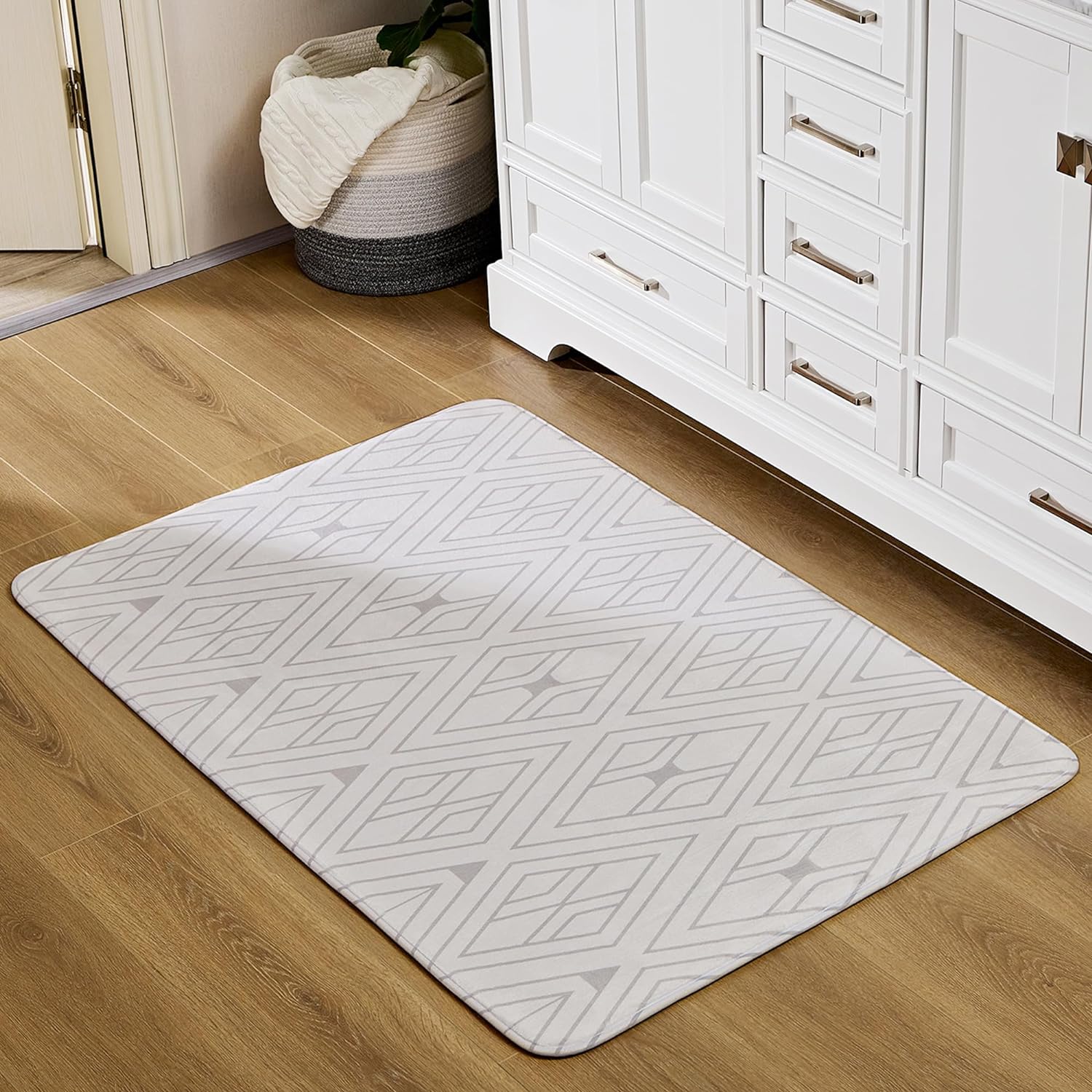 VECELO Front Door Mat Indoor Welcome Mat Outdoor, Absorbent Muddy Kitchen Rugs