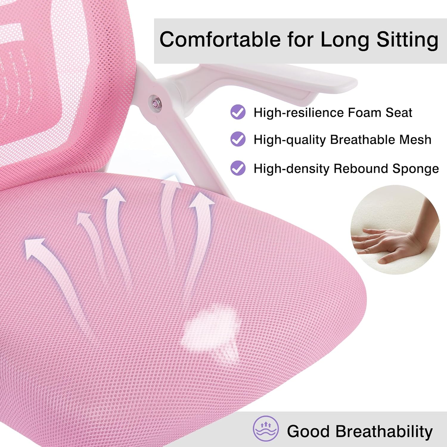 VECELO Mid-Back Swivel Ergonomic Office Chair