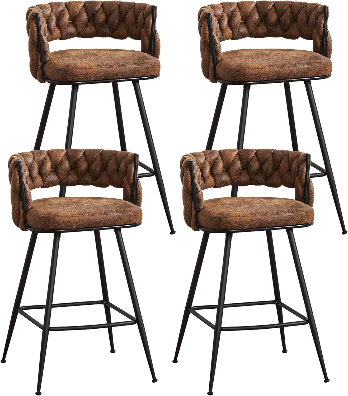 VECELO Bar Stools, Counter Height Bar Stools