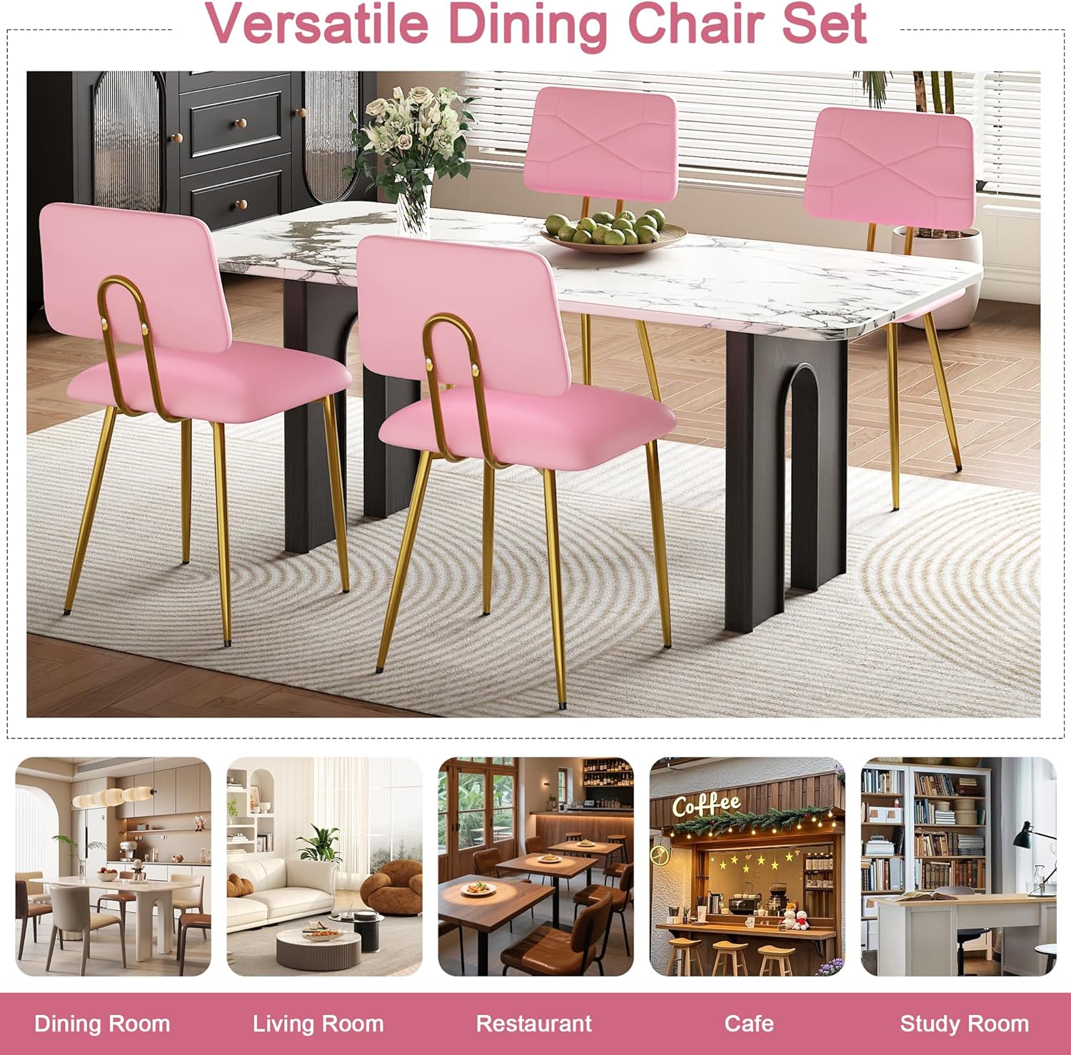 VECELO Dining Chairs Set of 2