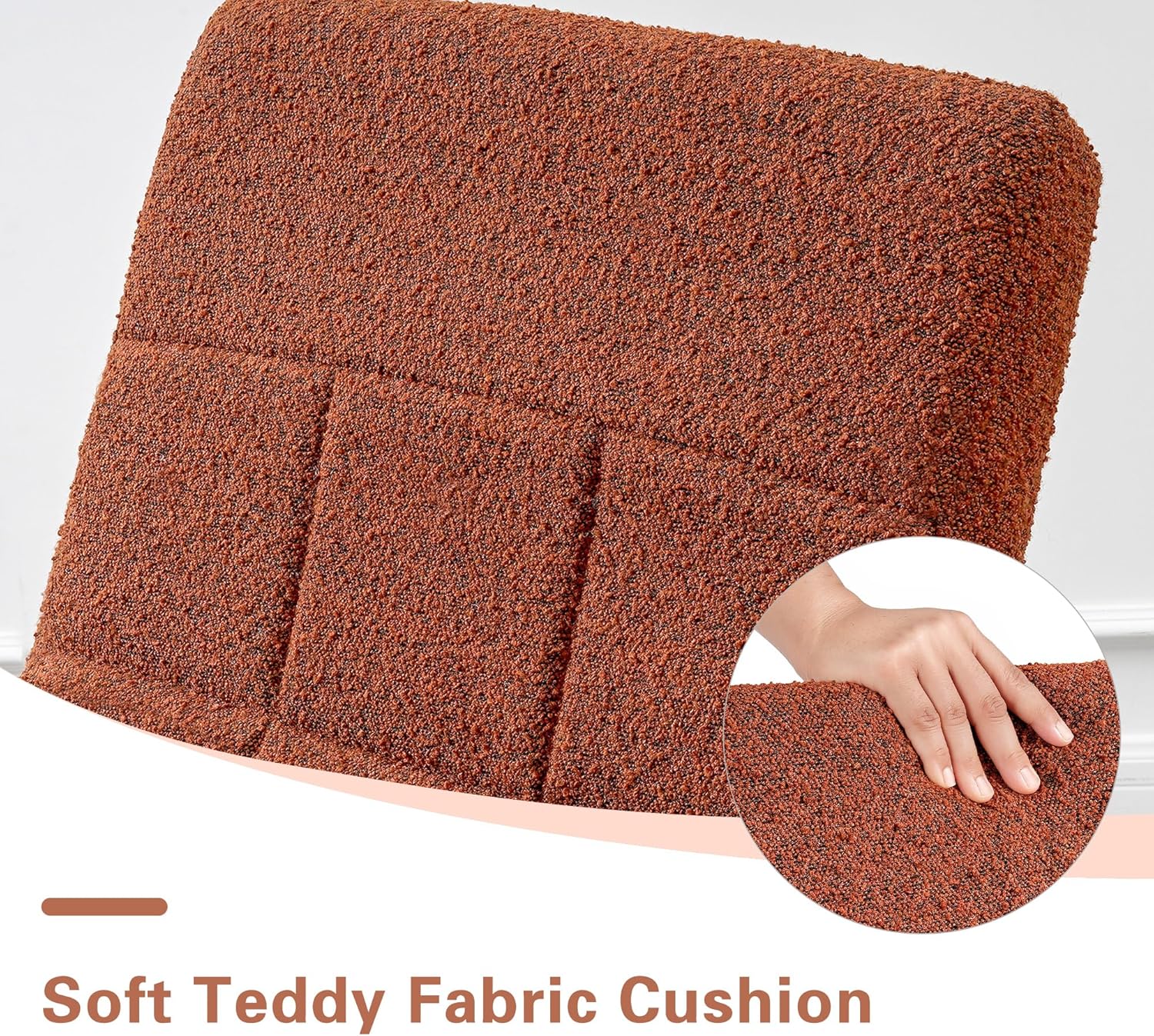 VECELO High Back Nursery Rocking Chair with Foot Rest, Teddy Upholstered Reclining Glider Rocker