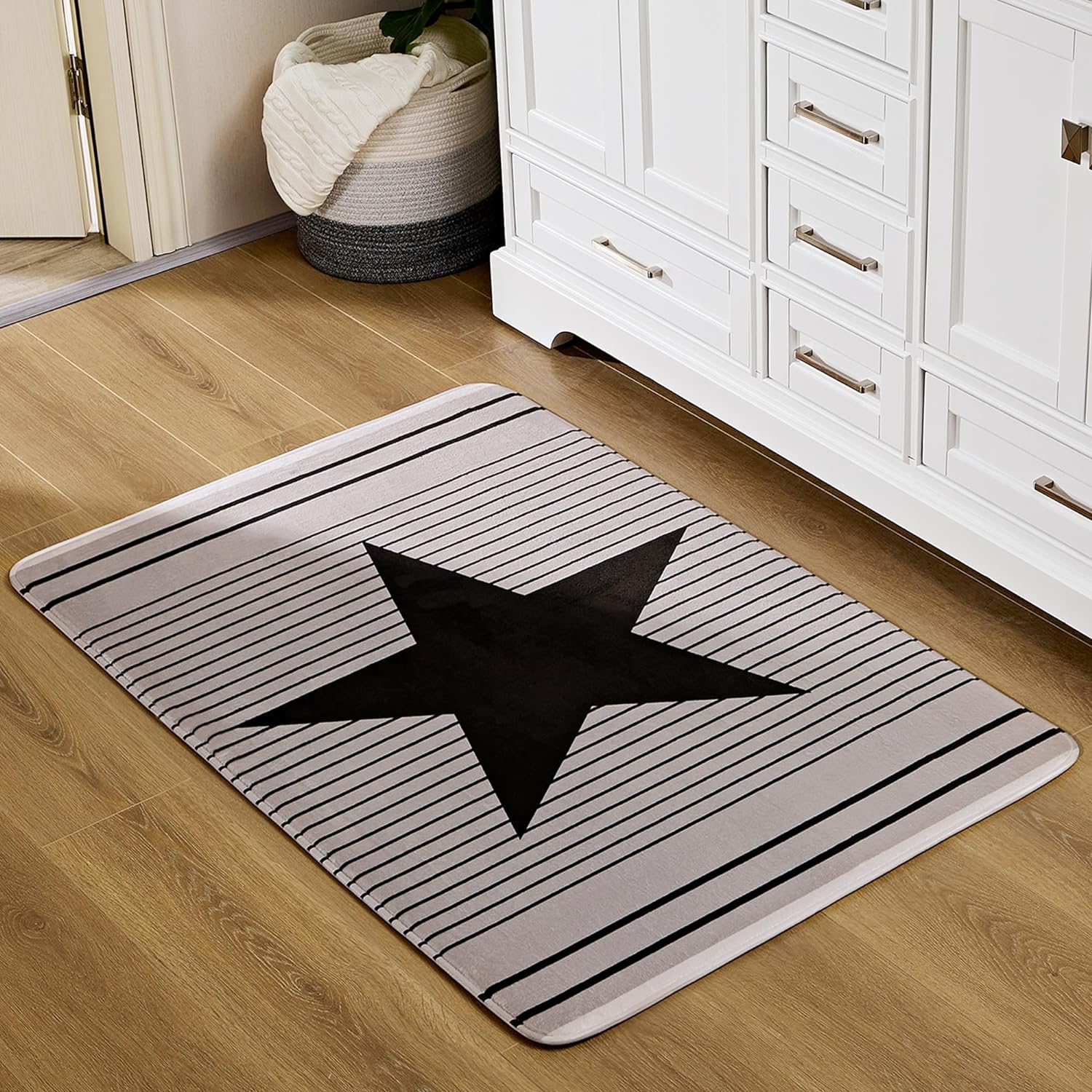 VECELO Front Door Mat Indoor Welcome Mat Outdoor, Absorbent Muddy Kitchen Rugs
