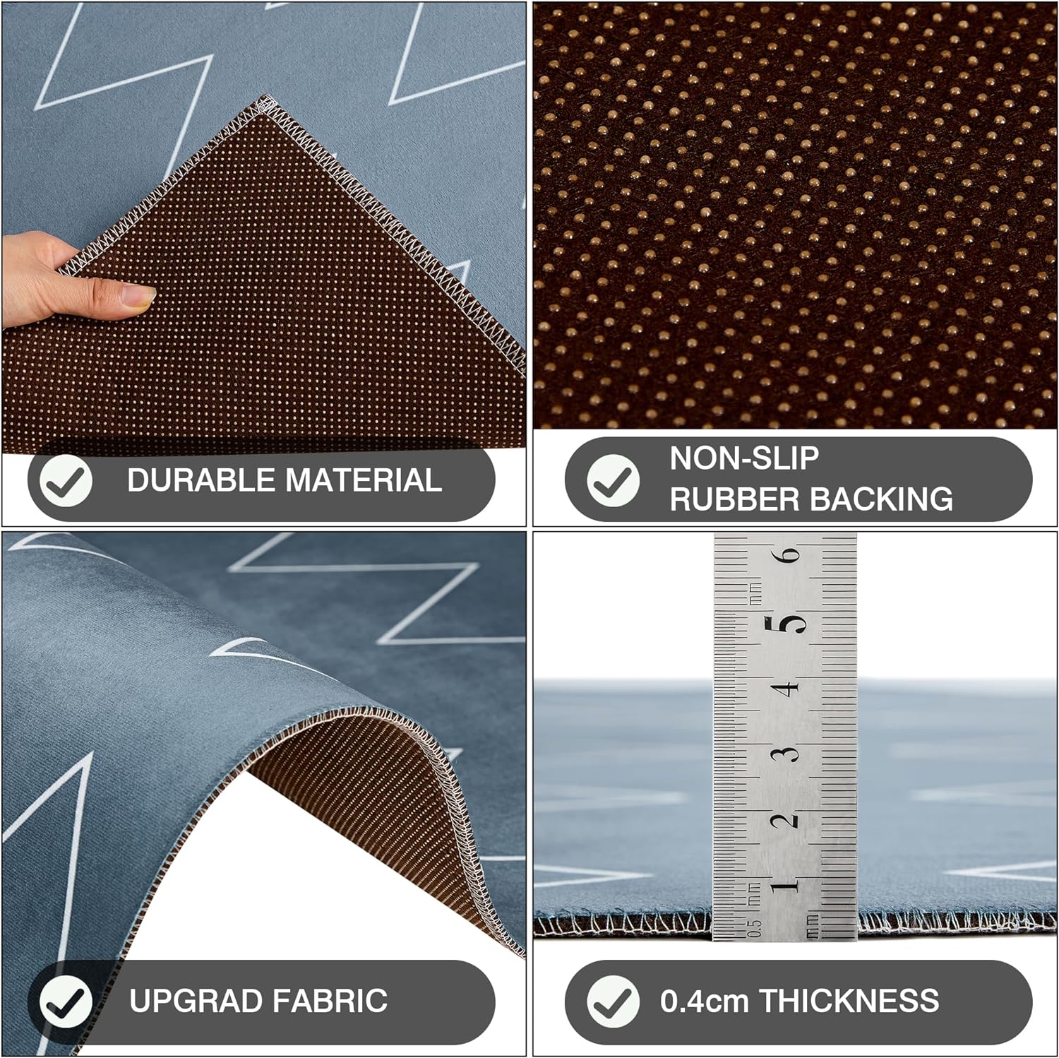 VECELO Outdoor Front Door Mat Outside Entrance, Low-Profile Welcome Mat - VECELO