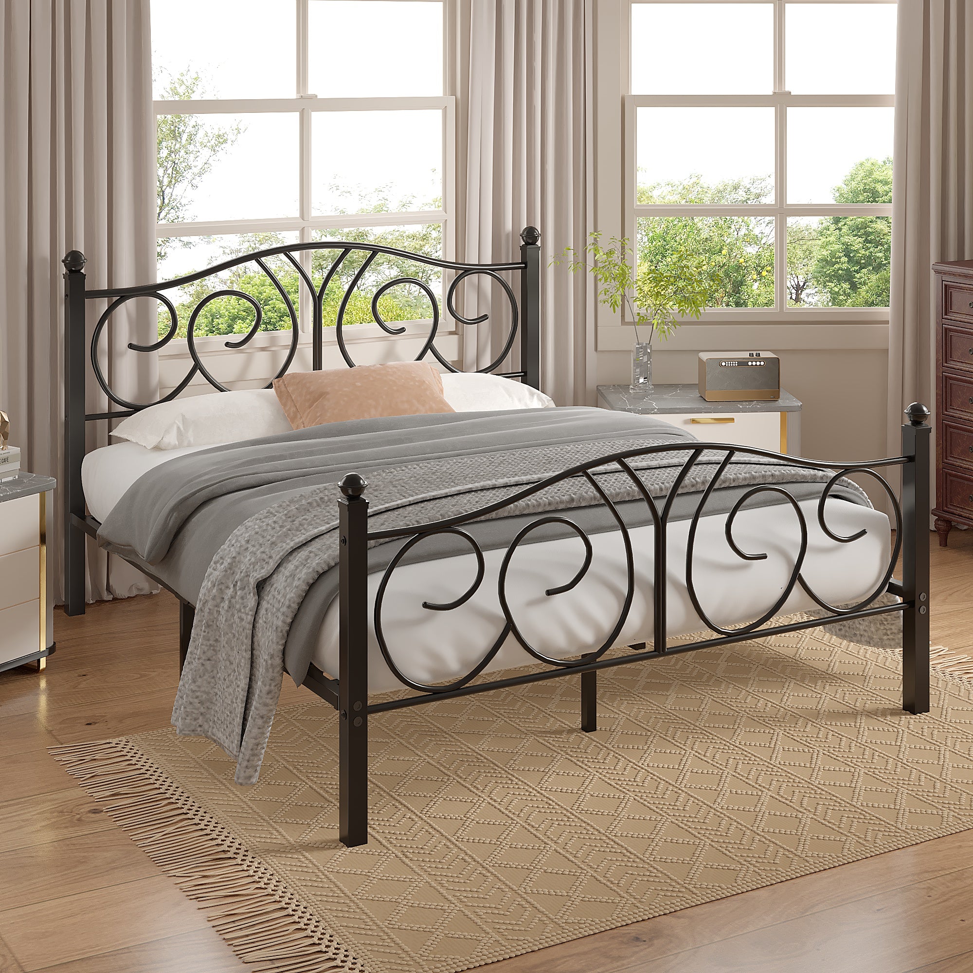 VECELO Metal Platform Bed Frame/Mattress Foundation