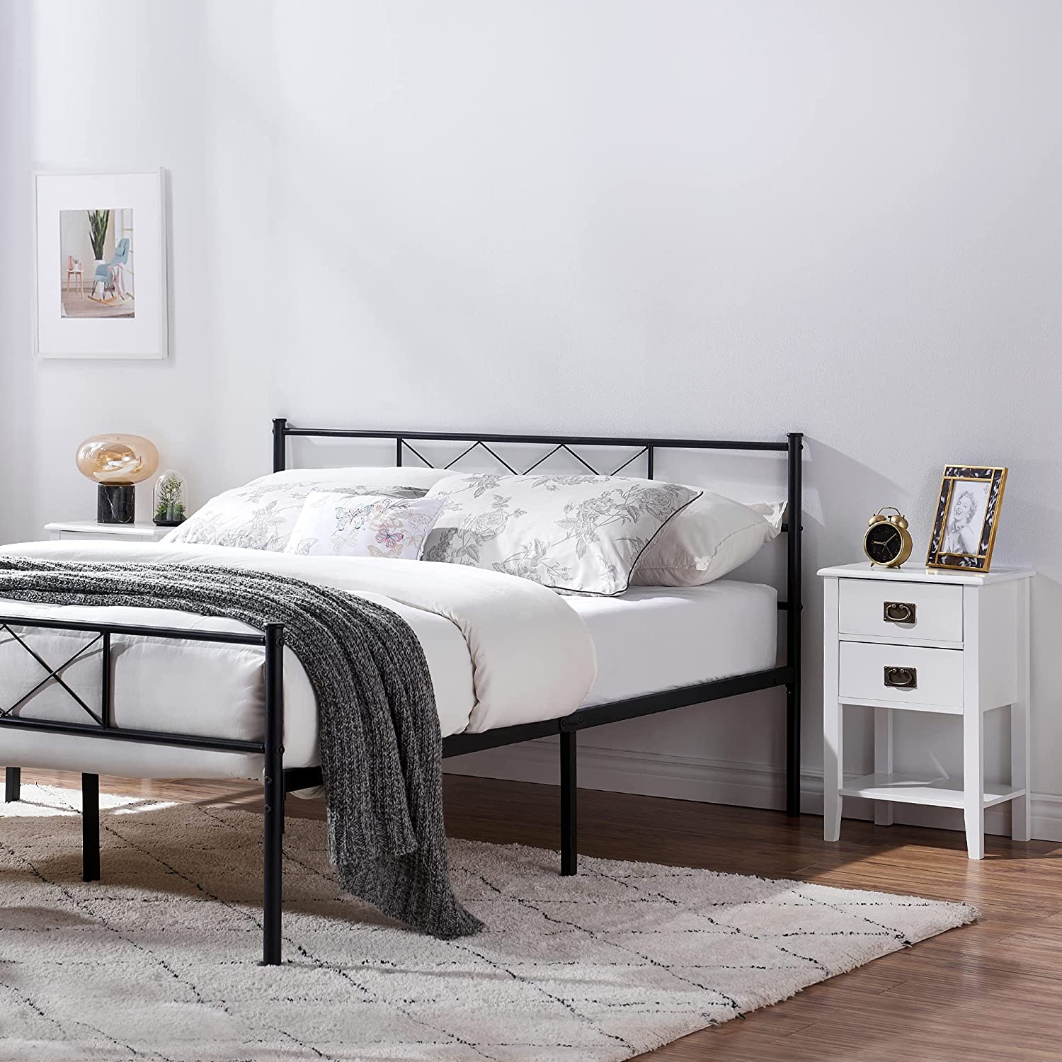 VECELO Modern Nightstands Set of 2, Side End Table with Drawers - VECELO